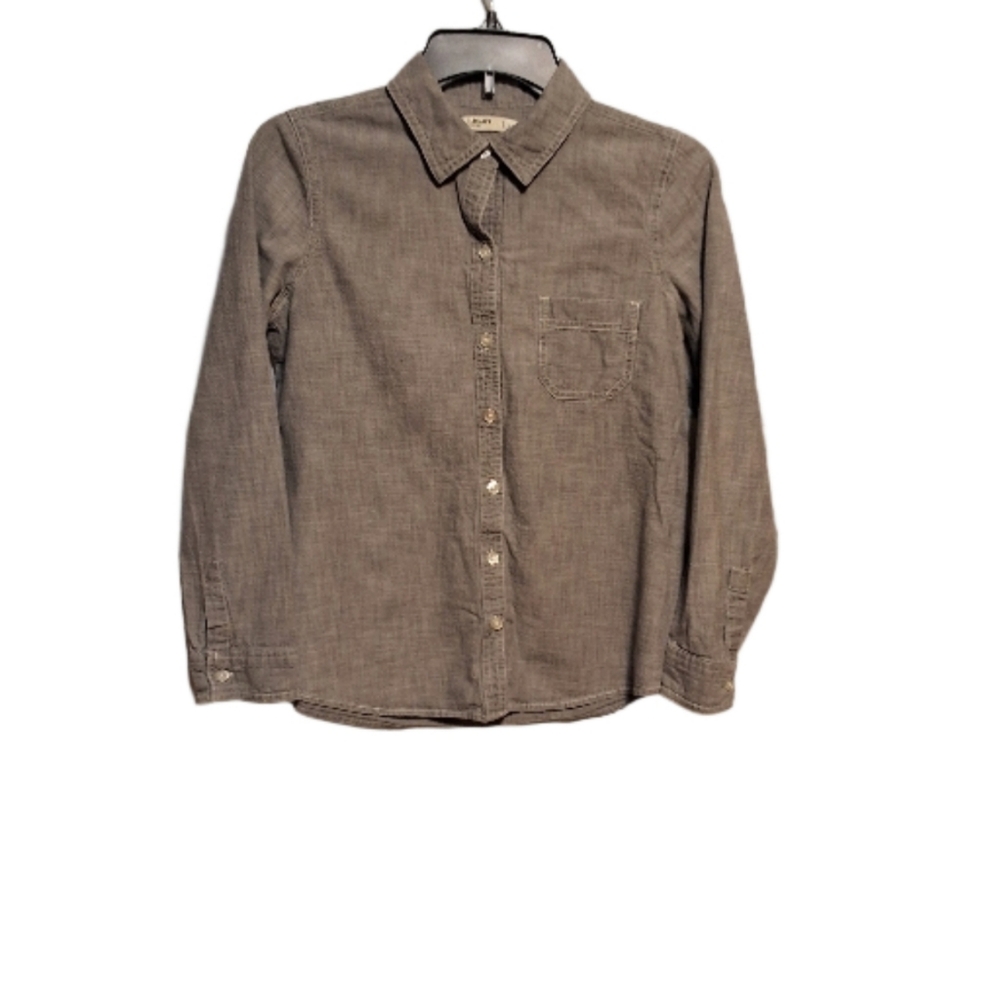 Old Navy Button Down Gray Shirt Size S - Picture 1 of 7